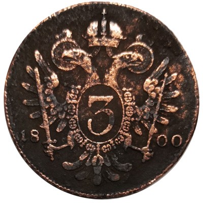 Novovek (1492 - 1918) / František II. (1792-1835) / 3 Kreutzer - Franz II. 1800 A